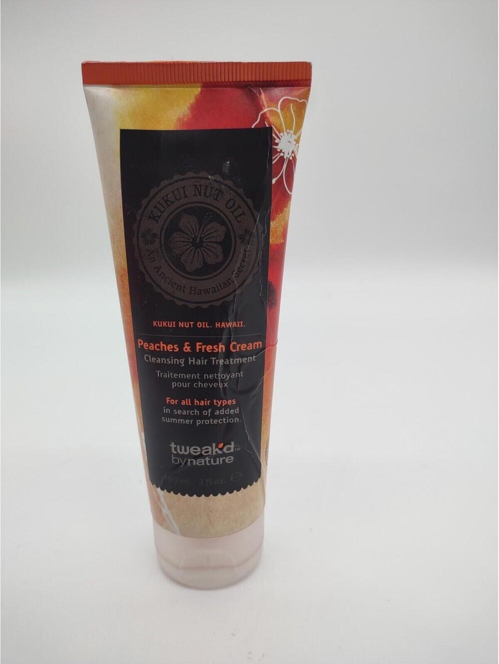 Tweaked By Nature Peaches & Fresh Cream Cleansing Hair Treatment 3oz SEALED